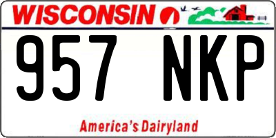 WI license plate 957NKP