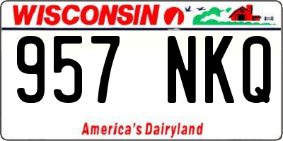 WI license plate 957NKQ