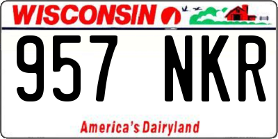 WI license plate 957NKR