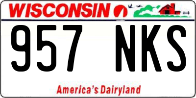 WI license plate 957NKS