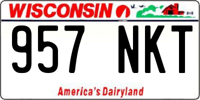 WI license plate 957NKT