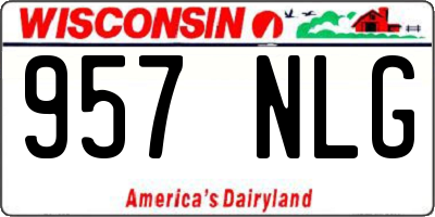 WI license plate 957NLG