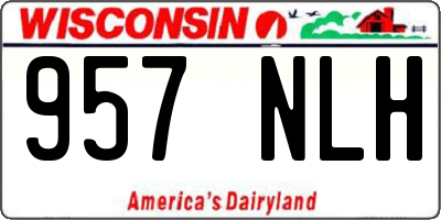 WI license plate 957NLH