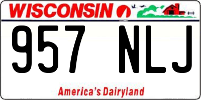 WI license plate 957NLJ
