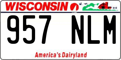 WI license plate 957NLM