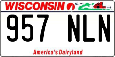 WI license plate 957NLN