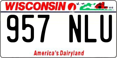 WI license plate 957NLU