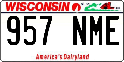 WI license plate 957NME