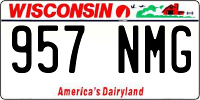 WI license plate 957NMG
