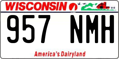 WI license plate 957NMH