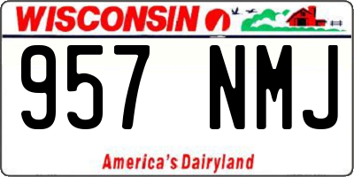 WI license plate 957NMJ