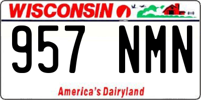 WI license plate 957NMN