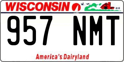 WI license plate 957NMT