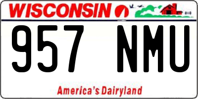 WI license plate 957NMU