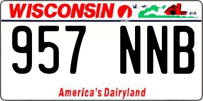 WI license plate 957NNB