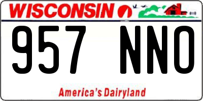 WI license plate 957NNO