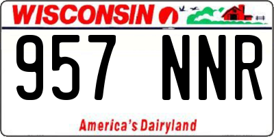 WI license plate 957NNR