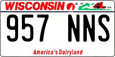 WI license plate 957NNS