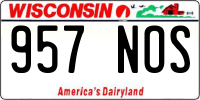 WI license plate 957NOS