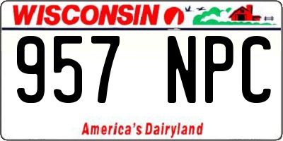 WI license plate 957NPC