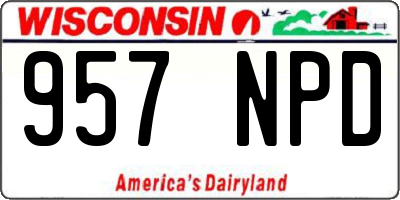WI license plate 957NPD