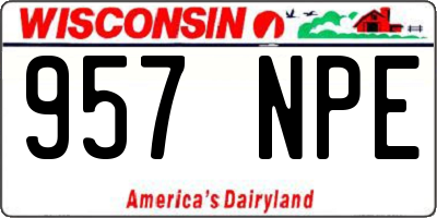 WI license plate 957NPE