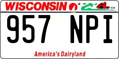 WI license plate 957NPI