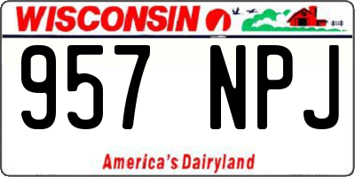 WI license plate 957NPJ