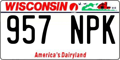 WI license plate 957NPK