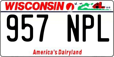 WI license plate 957NPL