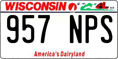 WI license plate 957NPS