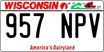 WI license plate 957NPV