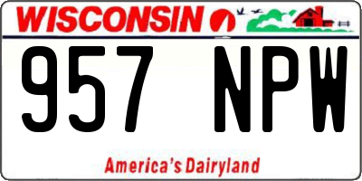 WI license plate 957NPW