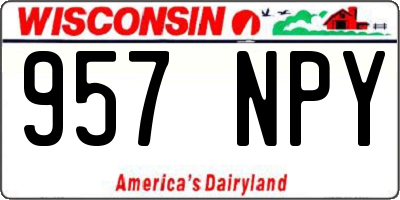 WI license plate 957NPY