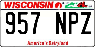 WI license plate 957NPZ