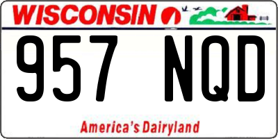 WI license plate 957NQD
