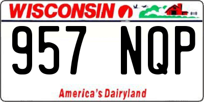 WI license plate 957NQP