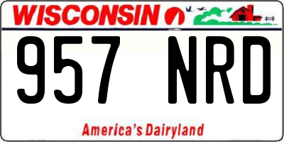 WI license plate 957NRD