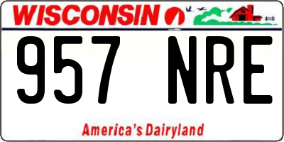 WI license plate 957NRE