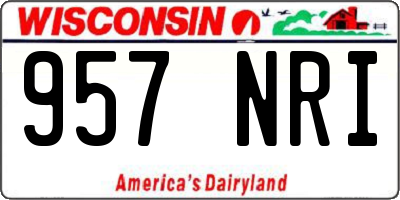 WI license plate 957NRI