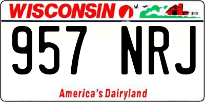 WI license plate 957NRJ