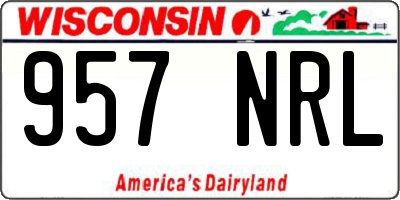 WI license plate 957NRL