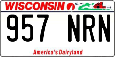 WI license plate 957NRN