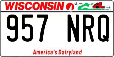 WI license plate 957NRQ