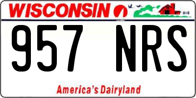 WI license plate 957NRS