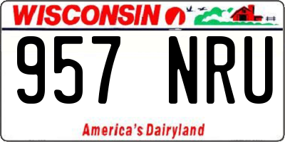 WI license plate 957NRU