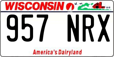WI license plate 957NRX