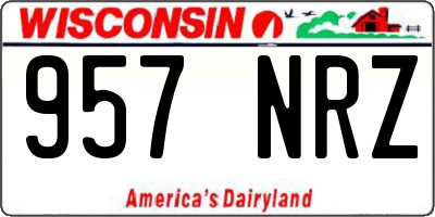 WI license plate 957NRZ