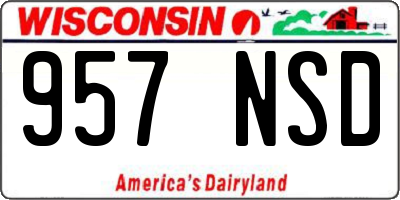 WI license plate 957NSD
