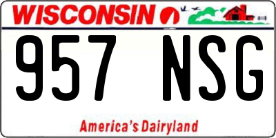 WI license plate 957NSG